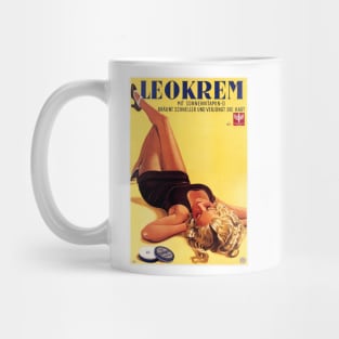 LEOKREM German Skincare Cream Lotion Sexy Legs Retro Advertising Mug